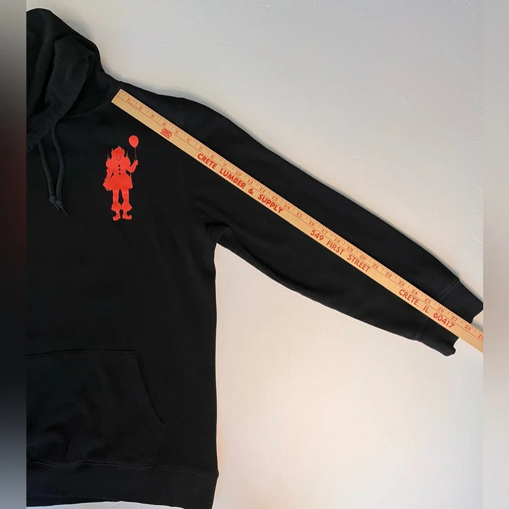 IT Chapter Two Men’s Pullover Hoodie Sweatshirt XL Black Pennywise‎ Movie Rare